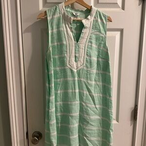 Crown & Ivy Mint and White Striped Top